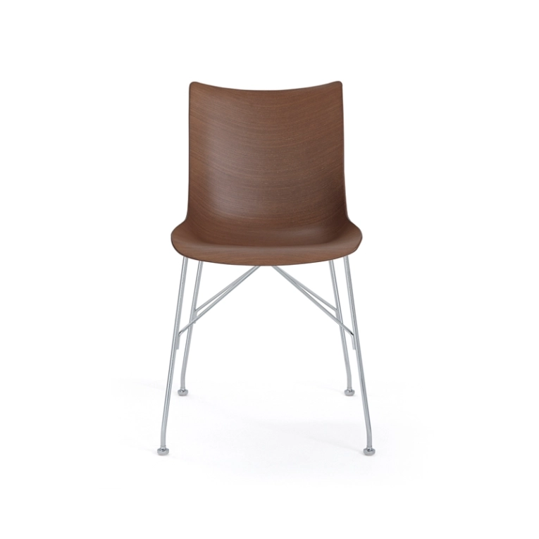 Chaise P/WOOD Bois foncé/ chrome KARTELL