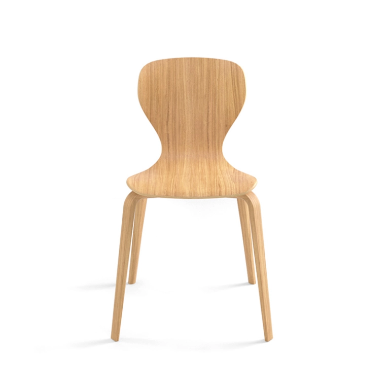 Chaise EARS pieds bois Chêne mat VICCARBE