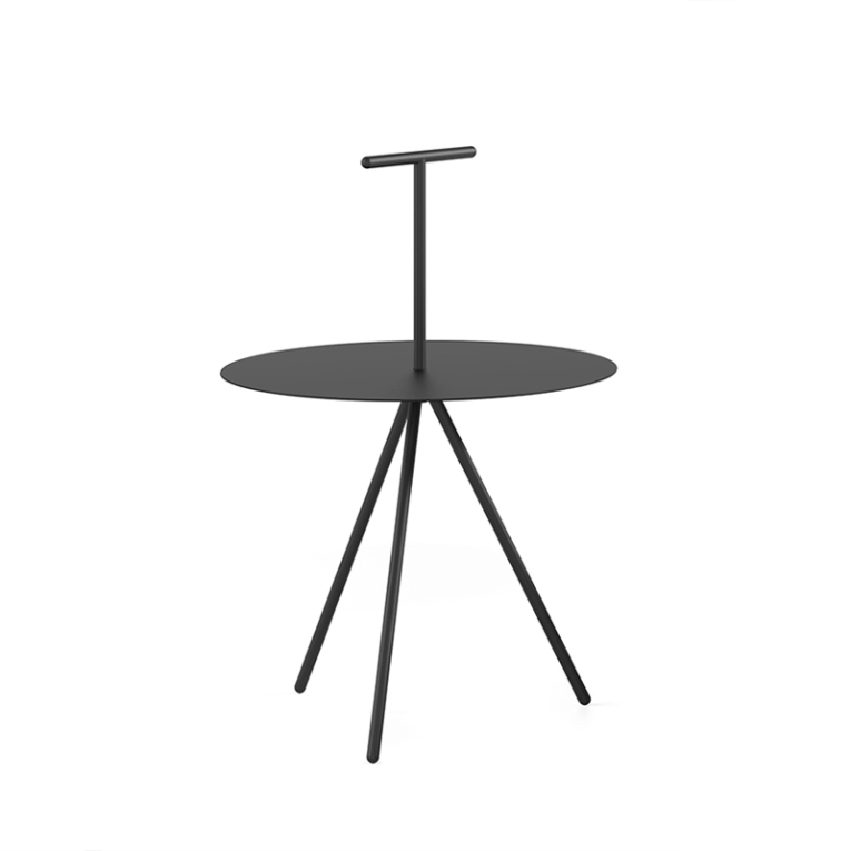 Table d'appoint guéridon TRINO T Noir VICCARBE