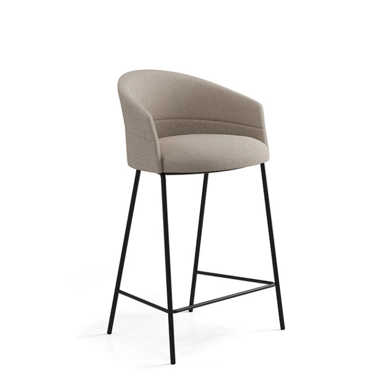 Tabouret haut COPA pieds métal Crisp 4115 VICCARBE