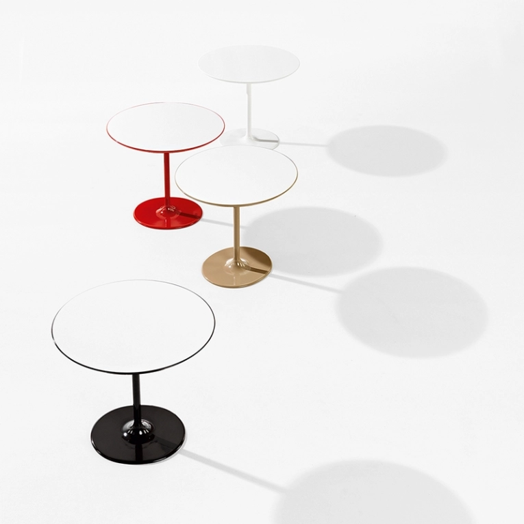 Table d'appoint guéridon DIZZIE 51x47 Rouge ARPER