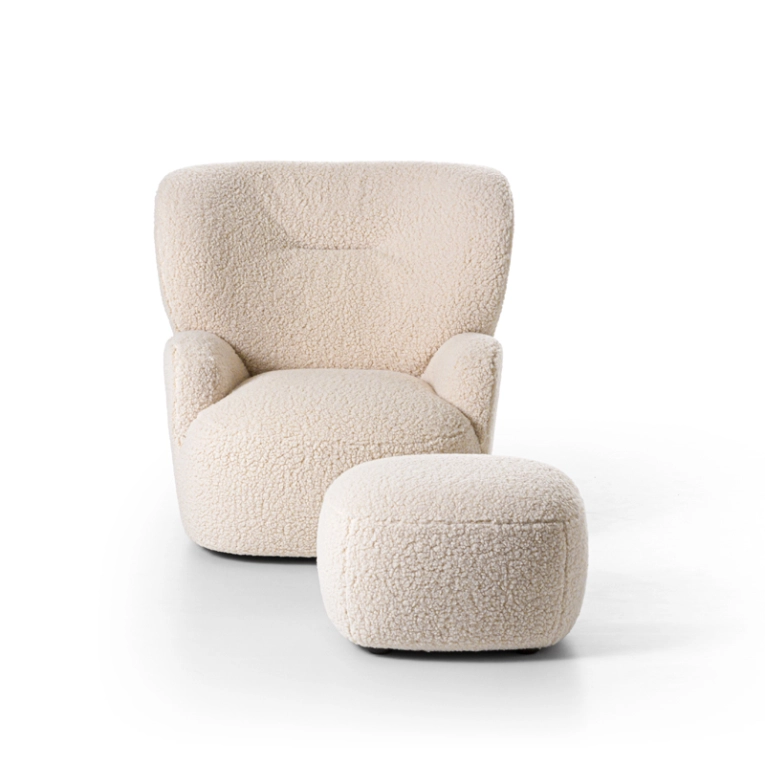 Fauteuil LOLL 09 G pivotant Bear Polar GERVASONI