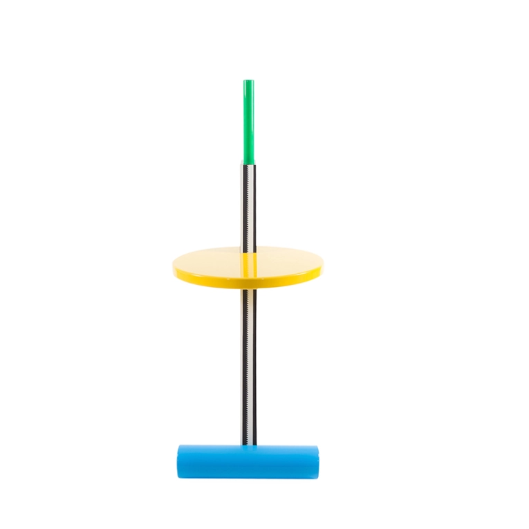 Table d'appoint guéridon FLAMINGO Jaune et vert  MEMPHIS MILANO