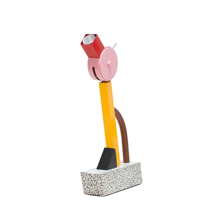 Lampe à poser TAHITI Jaune, rose et rouge MEMPHIS MILANO