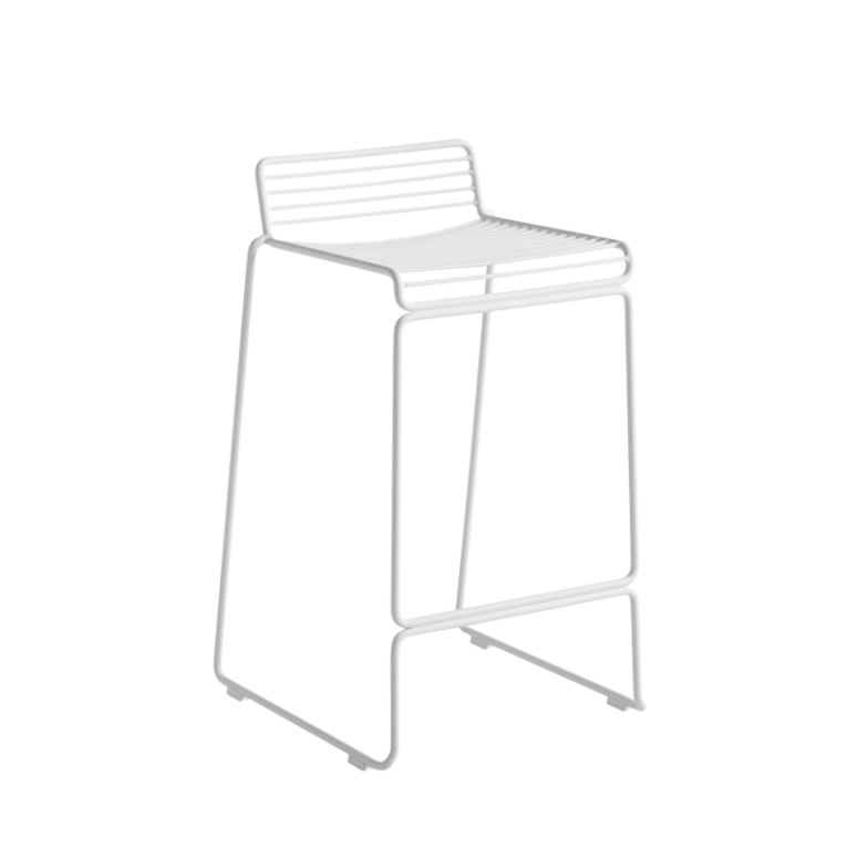 Tabouret haut HEE BARSTOOL H 65 Blanc HAY