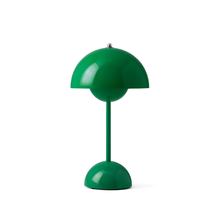 Lampe à poser FLOWERPOT VP9 sans fil Vert signal AND TRADITION