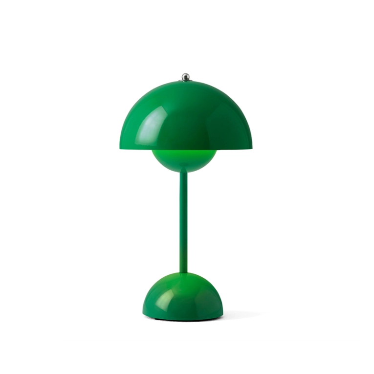 Lampe à poser FLOWERPOT VP9 sans fil Vert signal AND TRADITION