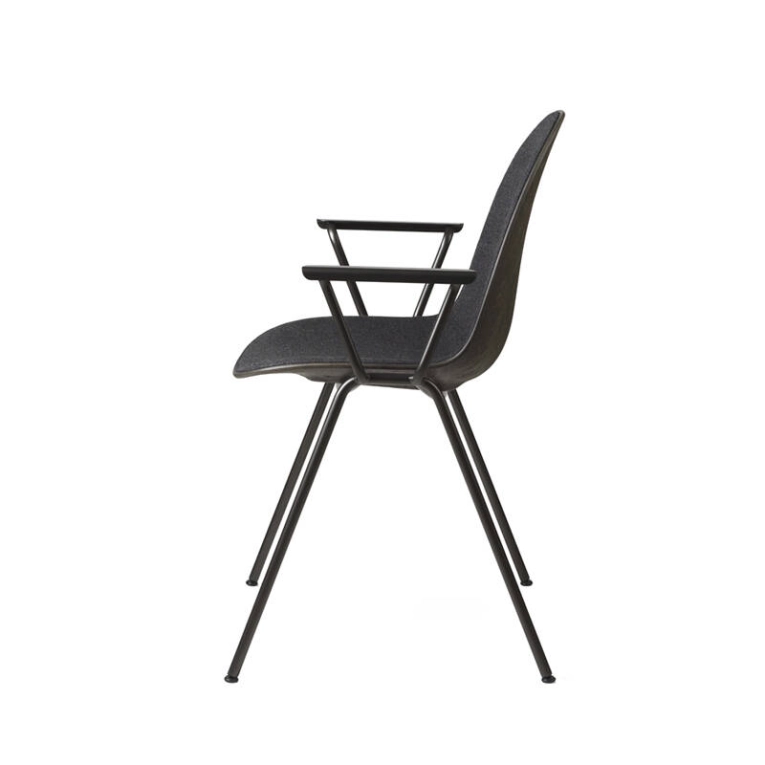 Chaise ETERNITY  avec accoudoirs face avant rembourrée Re-Wool 198 MATER