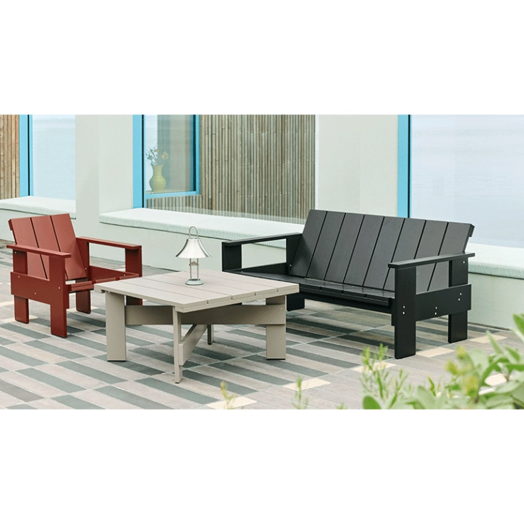Table basse CRATE 75x75 Noir HAY