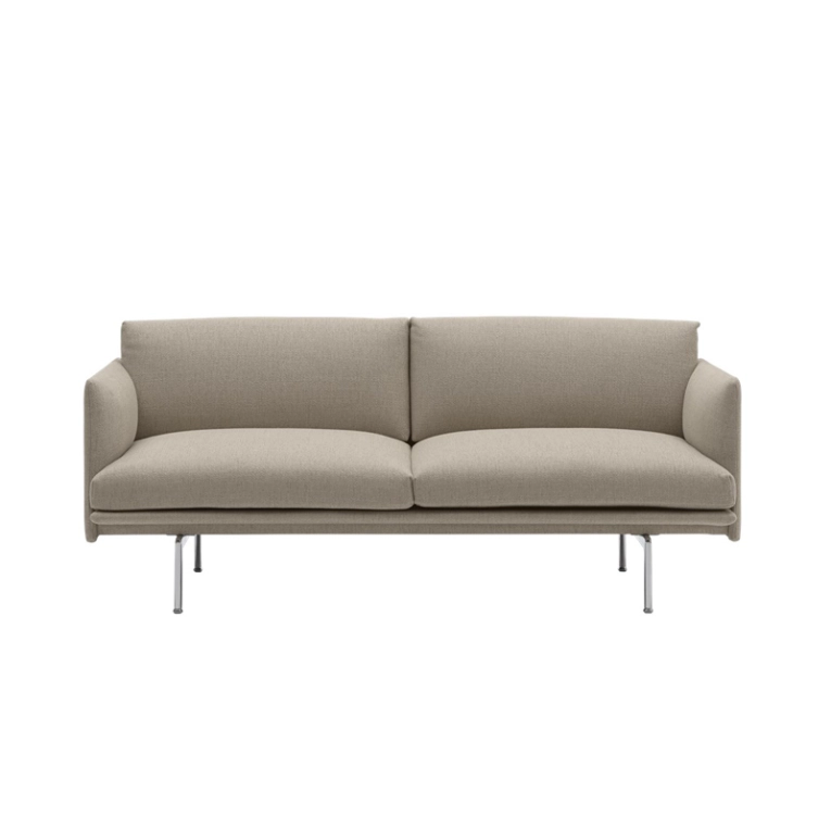 Canapé OUTLINE 2 places Tissu Ecriture 240/ aluminium MUUTO