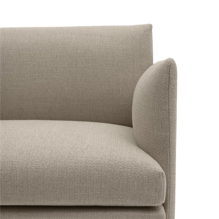 Canapé OUTLINE 2 places Tissu Ecriture 240/ aluminium MUUTO