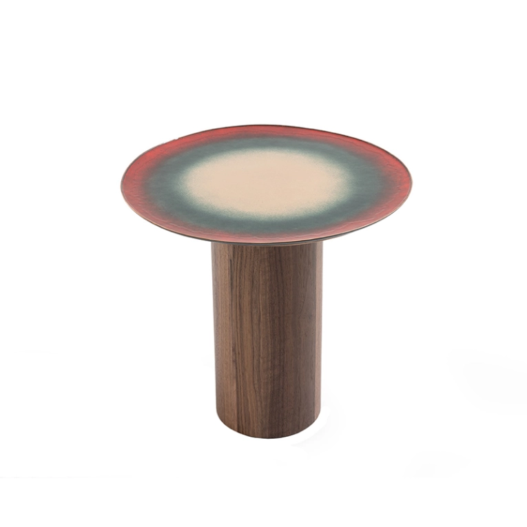 Table d'appoint guéridon MANGIAFUOCO Jupiter/ noyer MOROSO