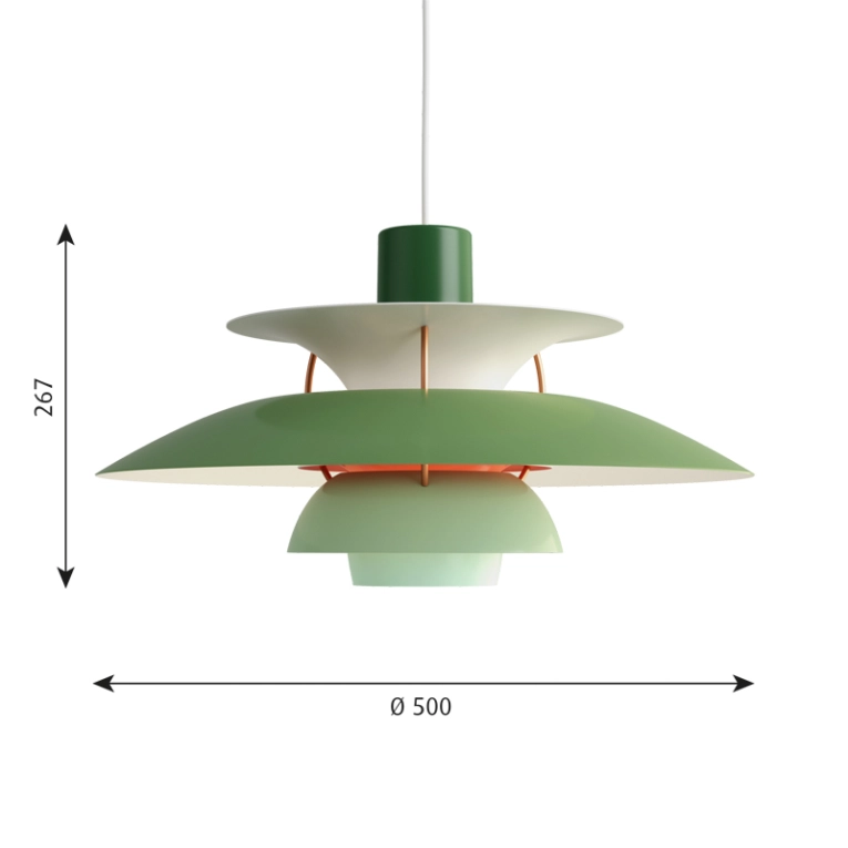 Suspension PH 5 Nuances de vert LOUIS POULSEN