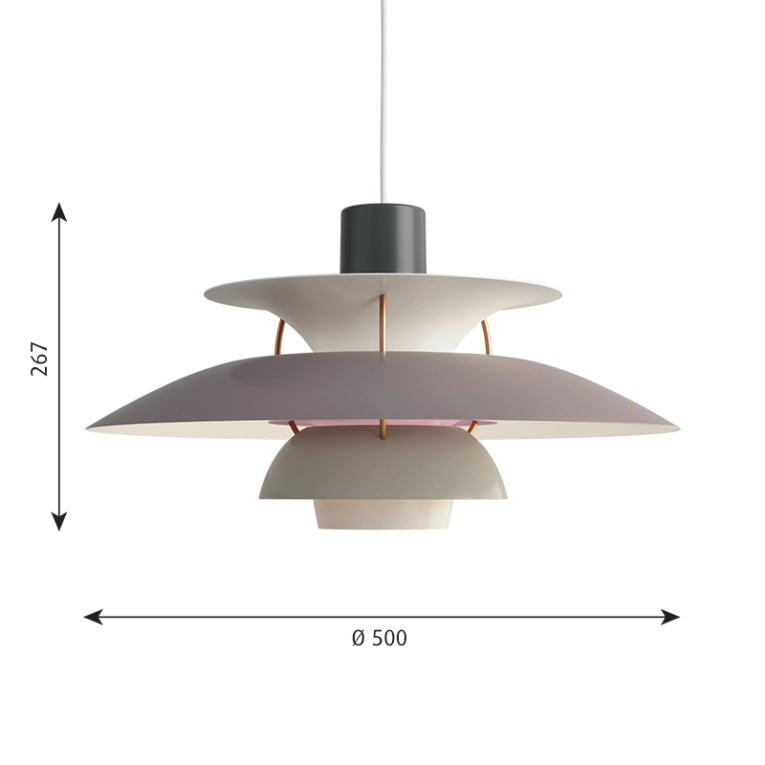 Suspension PH 5 Nuances de gris LOUIS POULSEN