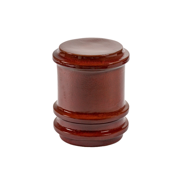 Table d'appoint guéridon PAWN GEOMETRIQUE Rouge foncé SERAX