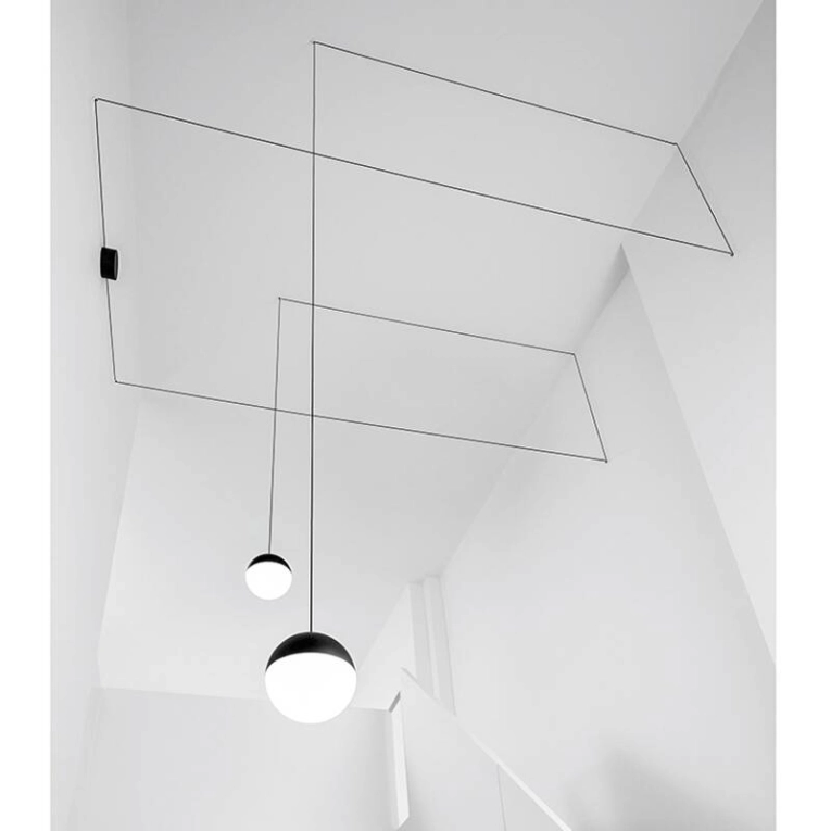 Accessoire luminaire STRING LIGHT Rosace pour plafond/mur Noir FLOS