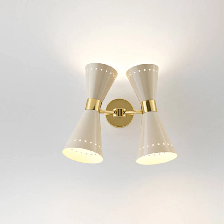 Applique MEGAFONO double Ivoire STILNOVO