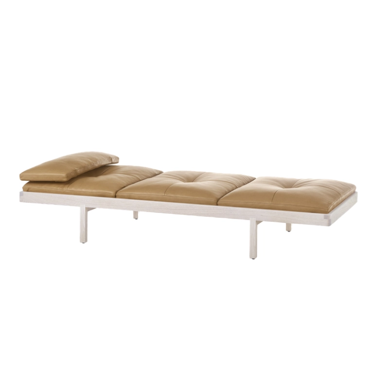Canapé DAYBED Cuir Elegant Camel/ frêne blanchi BASSAMFELLOWS