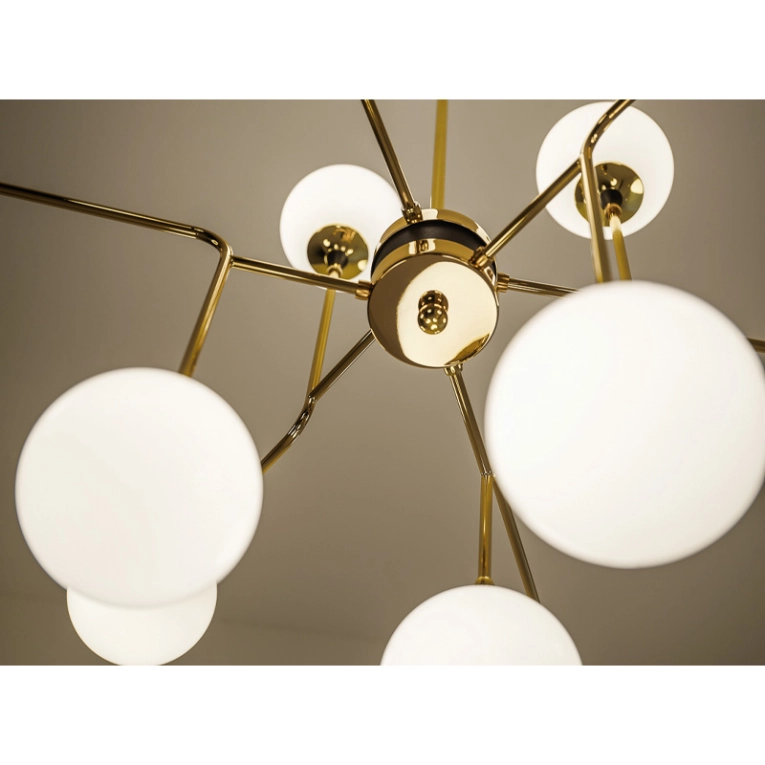 Suspension GALASSIA Ø 120 Laiton/ blanc STILNOVO