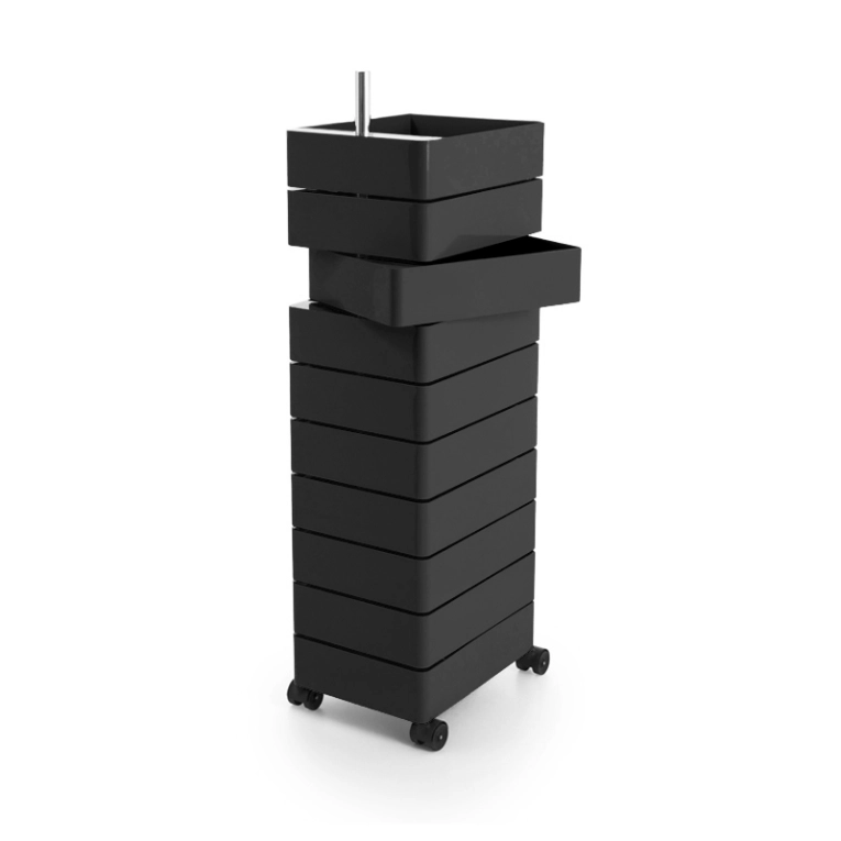 Meuble de rangement 360° 10 tiroirs Noir MAGIS
