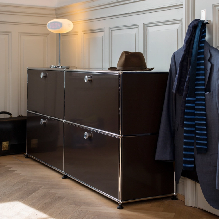 Meuble de rangement USM HALLER E2 Gris clair USM HALLER