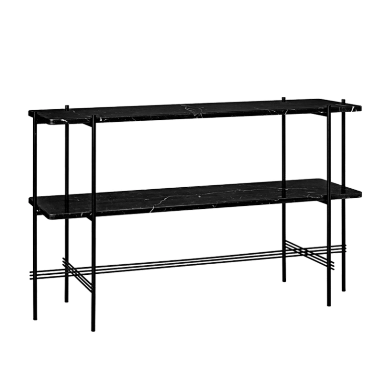 Console TS H 72 Marbre Marquina noir GUBI