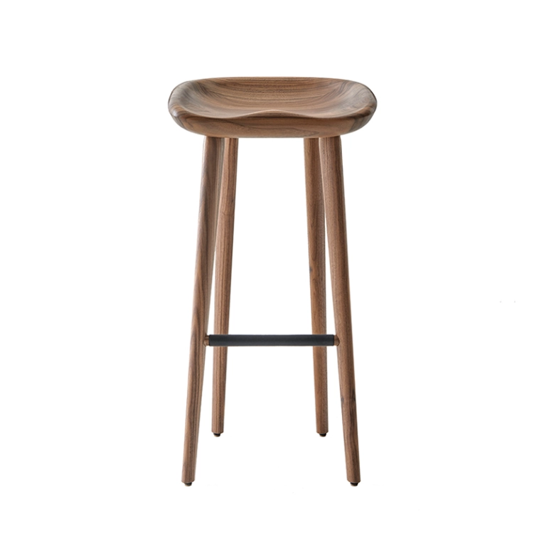 Tabouret haut TRACTOR STOOL H 77 Noyer BASSAMFELLOWS