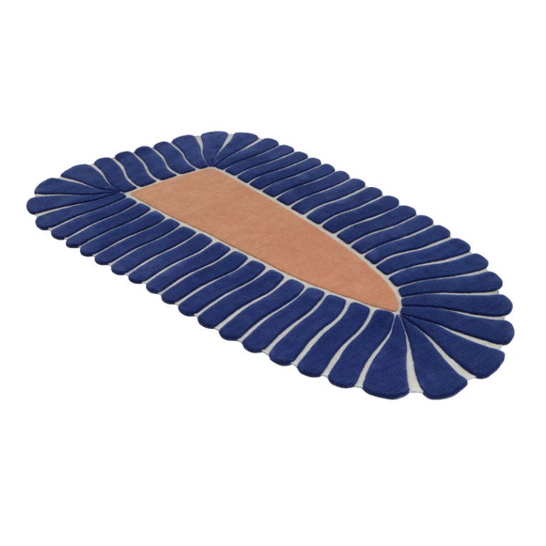 Tapis Tapis M'AMA NON M'AMA SMALL Indigo/rose CC-TAPIS
