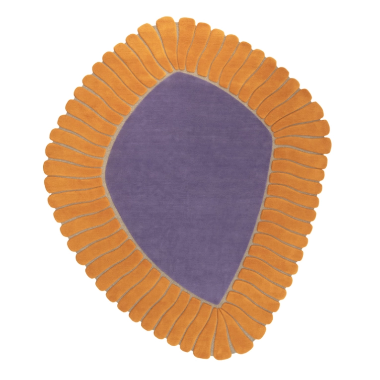 Tapis Tapis M'AMA NON M'AMA LARGE Orange/Violet CC-TAPIS
