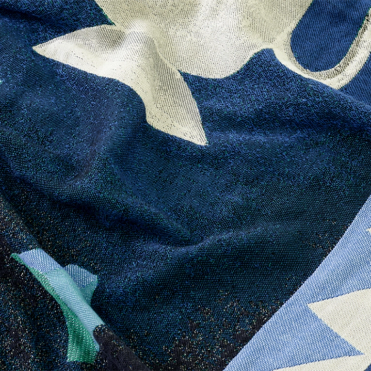 Plaid Plaid MOMENTO JH46 Bleu minuit AND TRADITION
