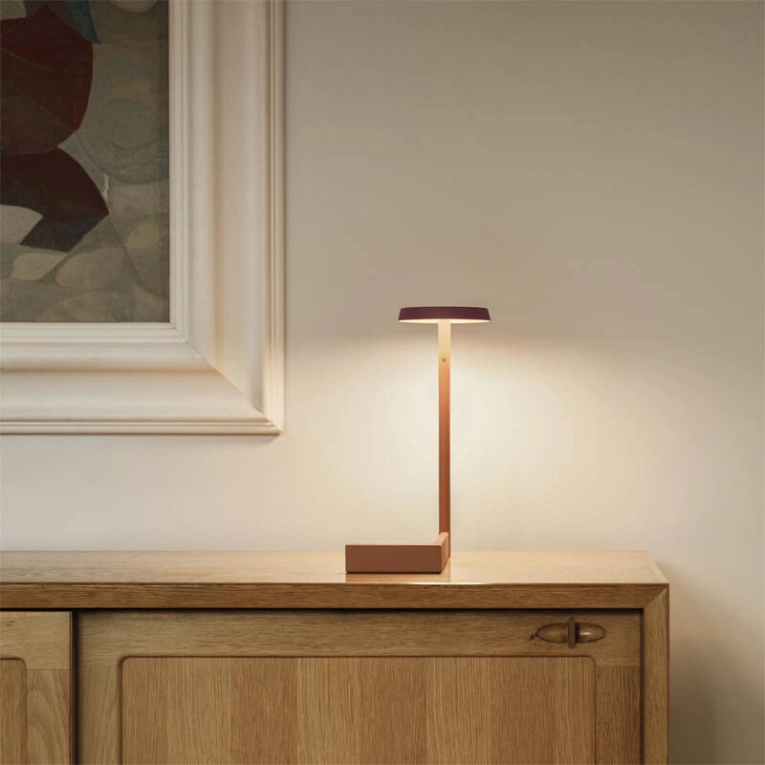 Lampe à poser FLAT 5970 Rouge Terracotta mat VIBIA