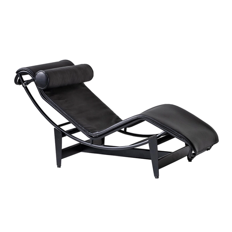 Fauteuil 4 Chaise Longue À Réglage Continu Noire Durable CASSINA
