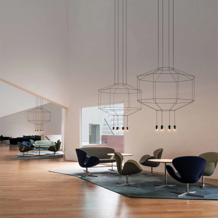 Suspension WIREFLOW 0300 Noir VIBIA