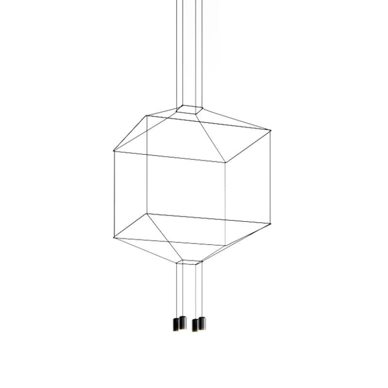 Suspension WIREFLOW 0309 Noir VIBIA