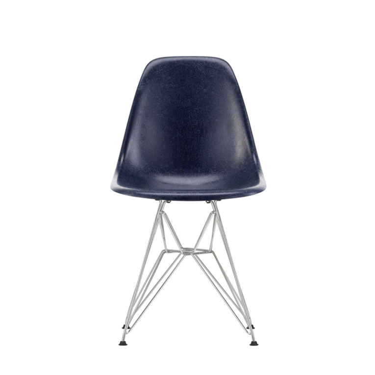 Chaise EAMES FIBERGLASS CHAIR DSR Bleu marine Eames VITRA