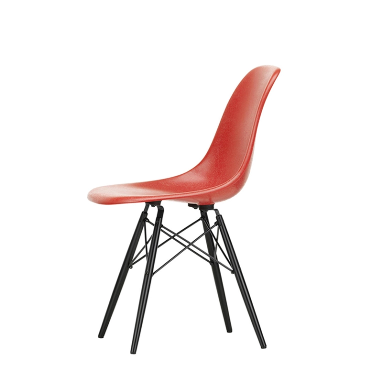 Chaise EAMES FIBERGLASS CHAIR DSW Rouge classique Eames VITRA