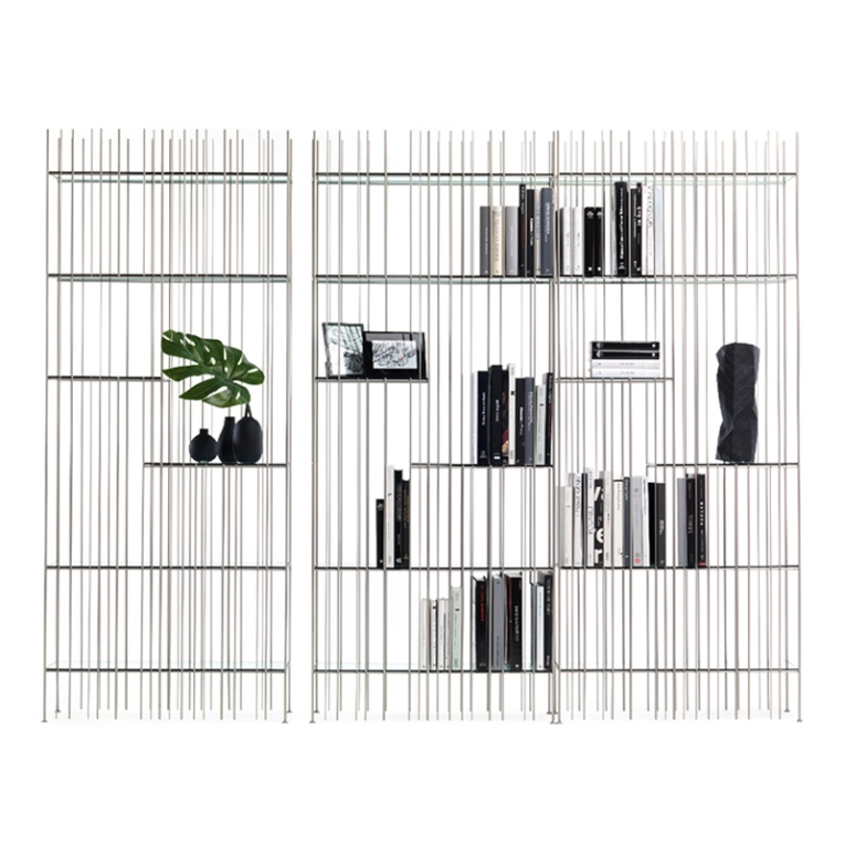 Etagère Bibliothèque METRICA A Titane/ verre vert MOGG