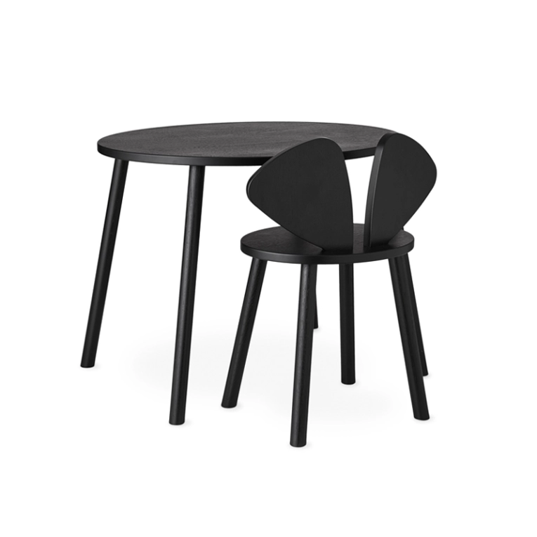 Siège enfant Chaise enfant MOUSE 6 à 10 ans Noir NOFRED