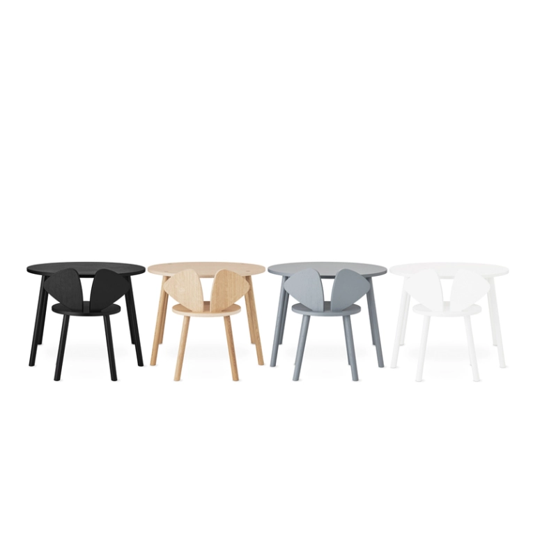 Table enfant Chaise et table enfant MOUSE SCHOOL SET 6 à 10 ans Blanc NOFRED