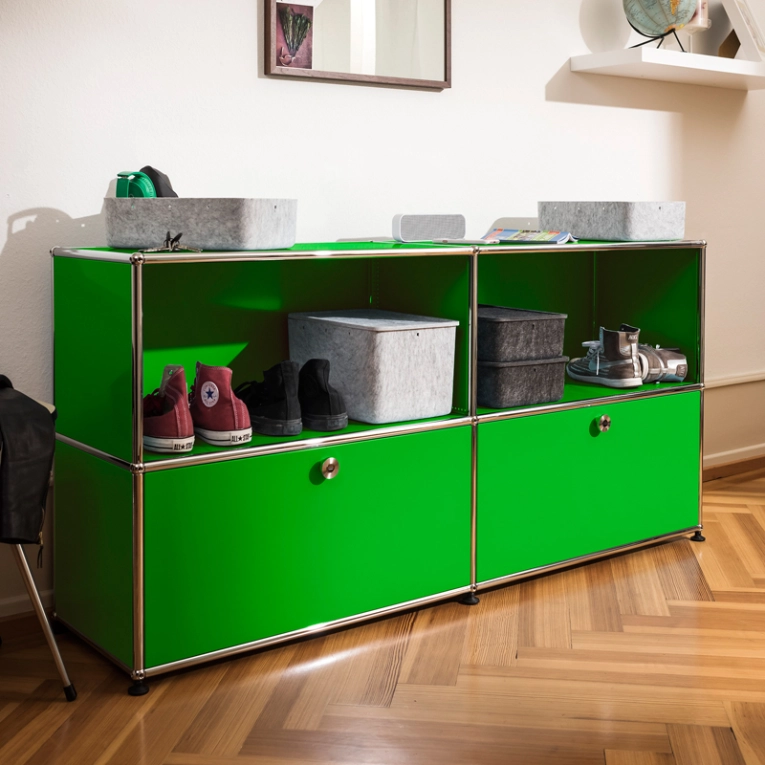 Meuble de rangement USM HALLER C2 Gris moyen USM HALLER