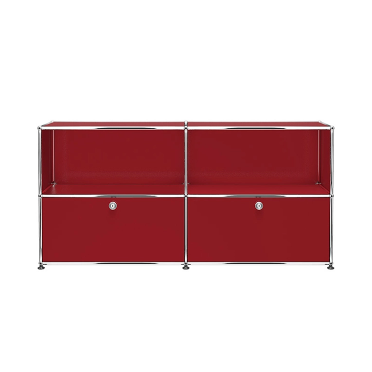 Meuble de rangement USM HALLER C2 Rouge rubis USM USM HALLER