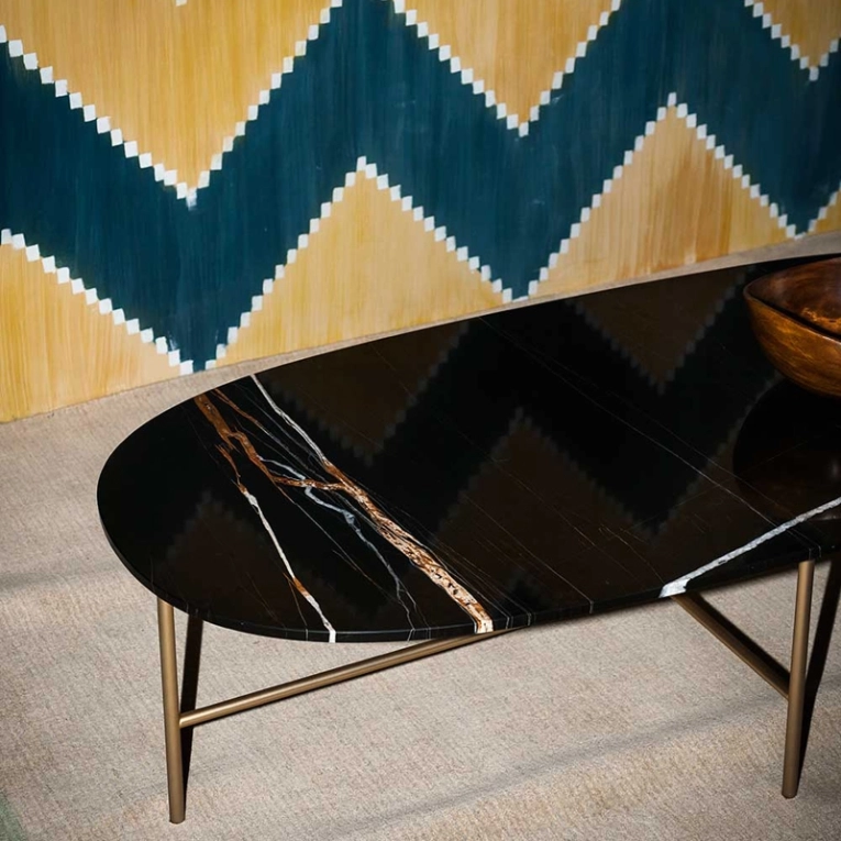 Table basse SOAP Marbre Sahara noir TACCHINI