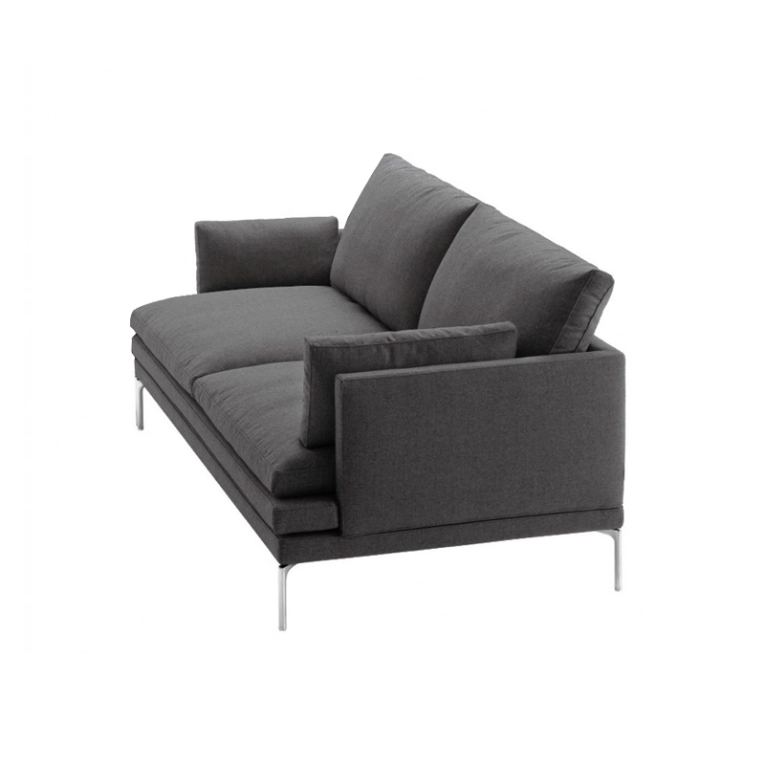 Canapé WILLIAM 2 places L 180 tissu Gris foncé 24805 ZANOTTA