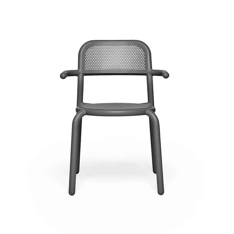 Chaise extérieur TONÍ avec accoudoirs Lot de 2 Anthracite FATBOY