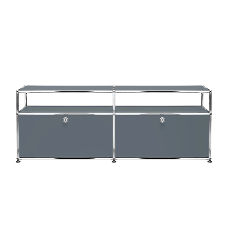 Meuble de rangement USM HALLER O2 Gris moyen USM HALLER