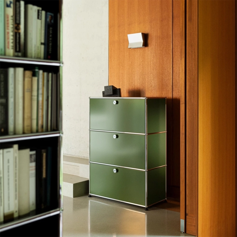 Meuble de rangement USM HALLER G1 Vert olive USM HALLER