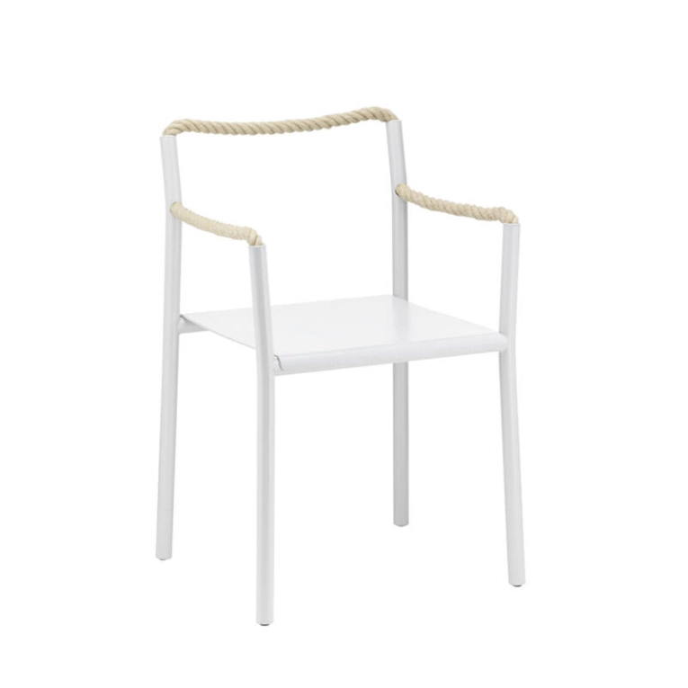 Chaise ROPE Gris clair/ corde naturelle ARTEK