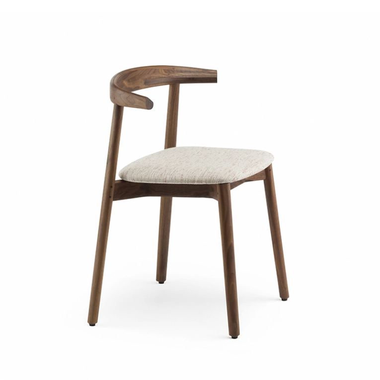 Chaise ANDO ASSISE TISSU Noyer danois huilé / Sonar 113 DE LA ESPADA