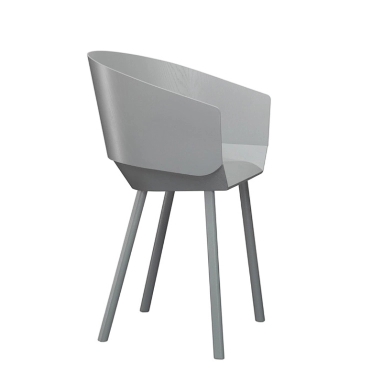 Chaise HOUDINI avec accoudoirs Gris E15