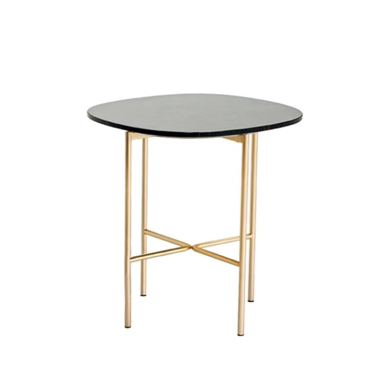 Table d'appoint guéridon SOAP Marbre Sahara noir TACCHINI
